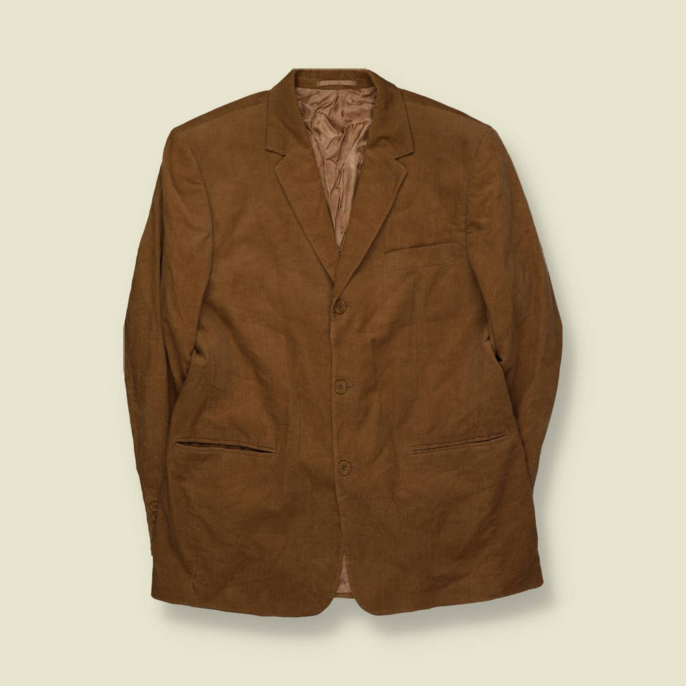 1990s | Tom | Corduroy Blazer | Tan - L