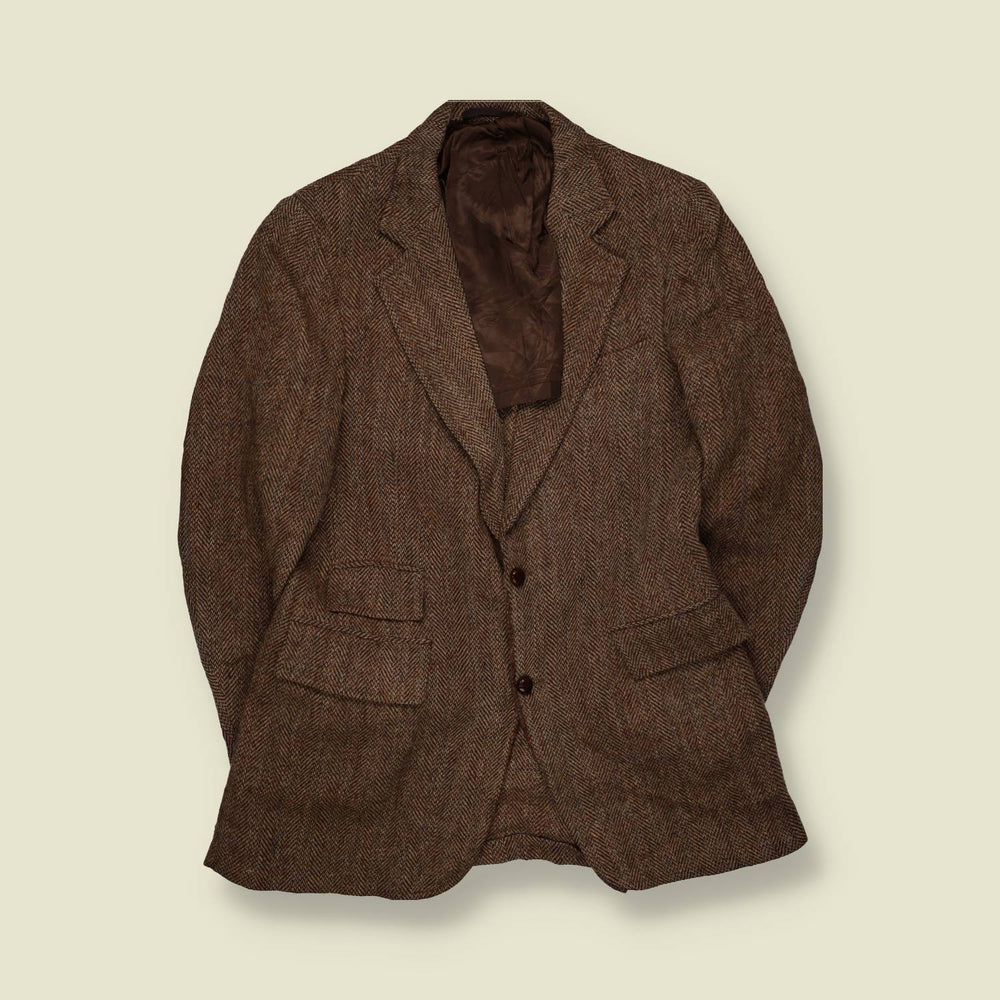 1970s | Harris Tweed | Blazer | Brown - S