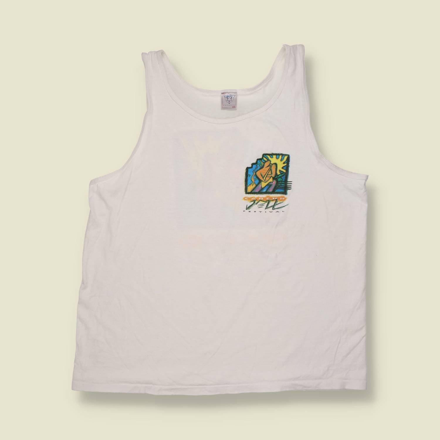 1990s | Delta | Festival Vest | White - XL