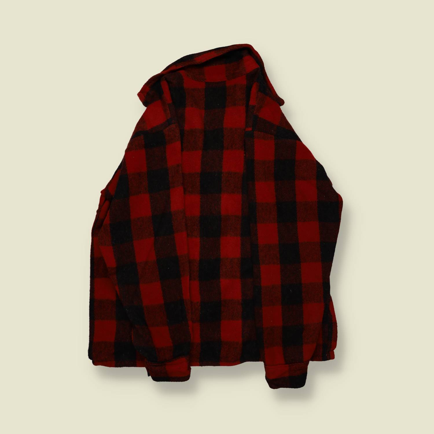 1960s–1970s | Thermo-King | Buffalo Plaid Wool Shirt – Red/Black - M