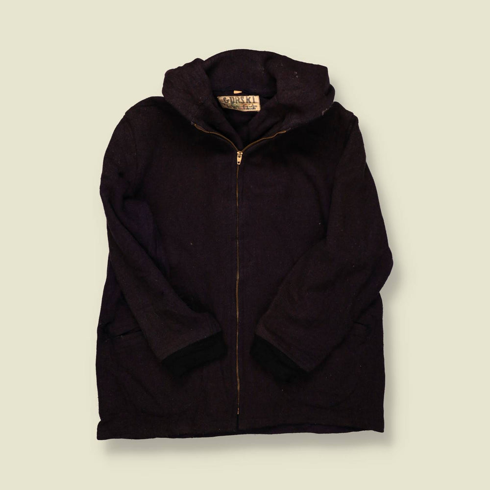 1930s–40s | Midshipman Store | “Gurski” Wool Hooded Jacket – Navy - M