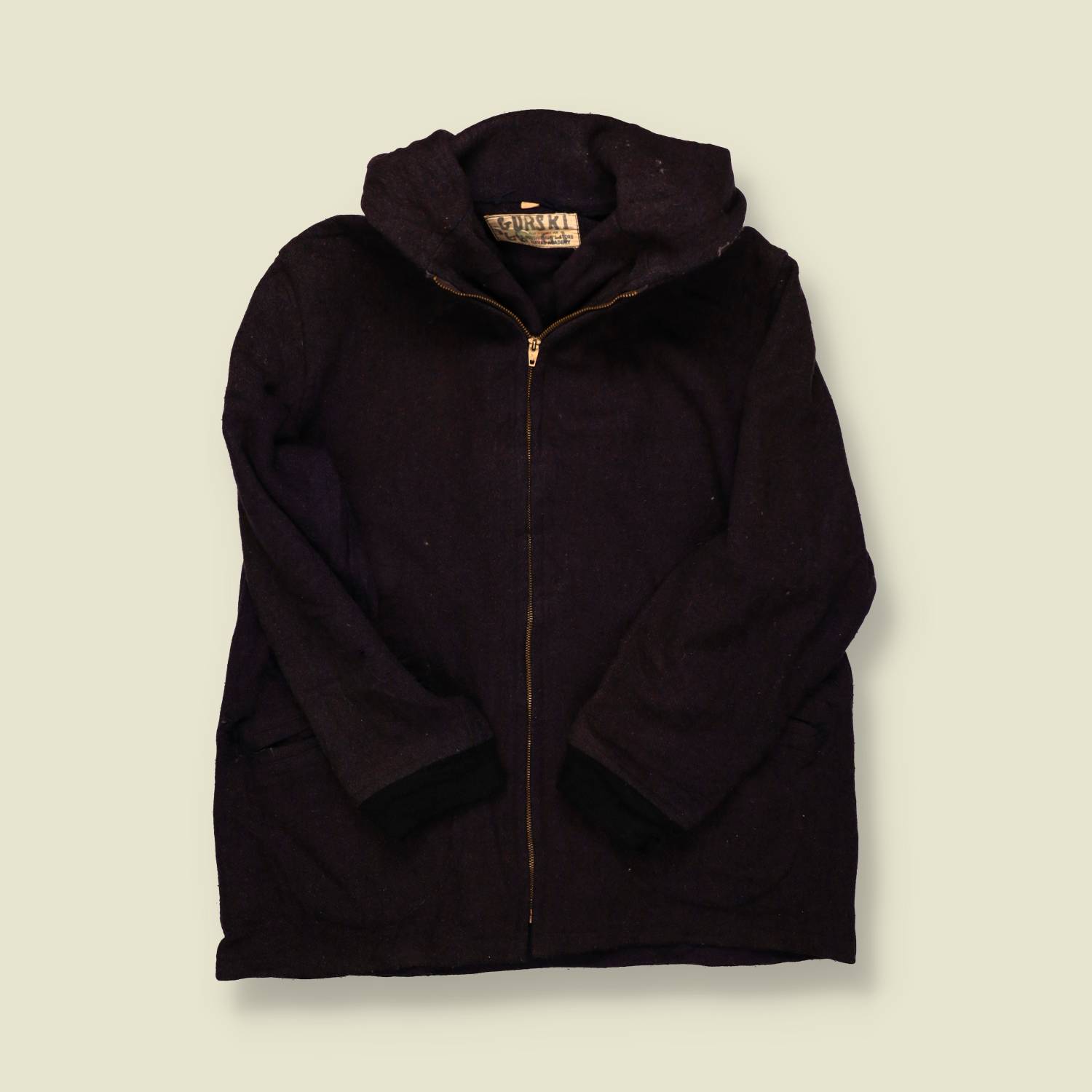 1930s–40s | Midshipman Store | “Gurski” Wool Hooded Jacket – Navy - M