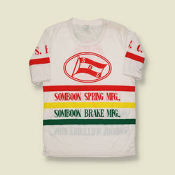 1970s | Somboon Group | Thai Industrial Promo Tee – Multi-Colour Print - XXS/XS