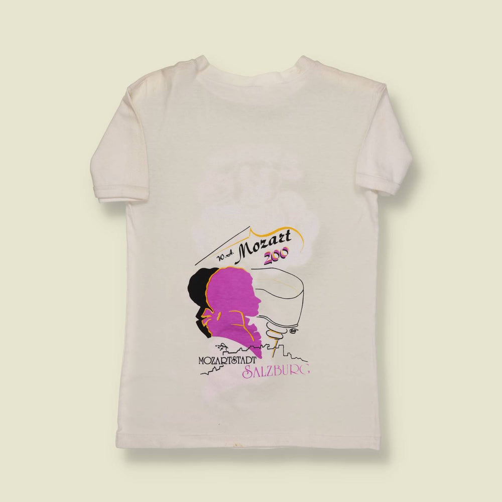 1970s | Salzburg & St. Wolfgang | Austrian Souvenir Tee – Multi-Colour Print - XXS/XS