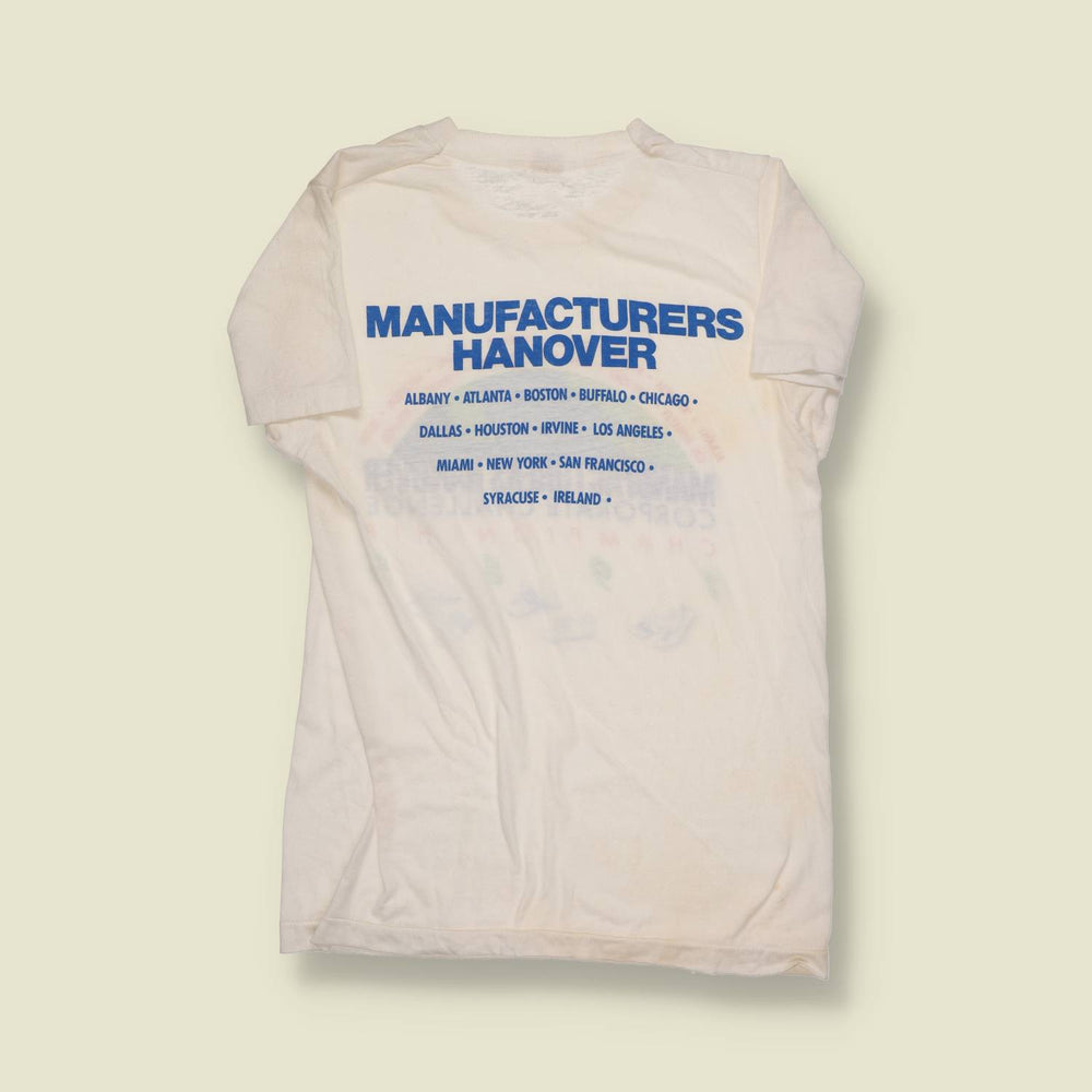 1985 | Manufacturers Hanover | Corporate Challenge Tee – USA Cities Print - XS