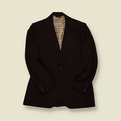 1970s | Tailored Blazer – Dark Brown - S