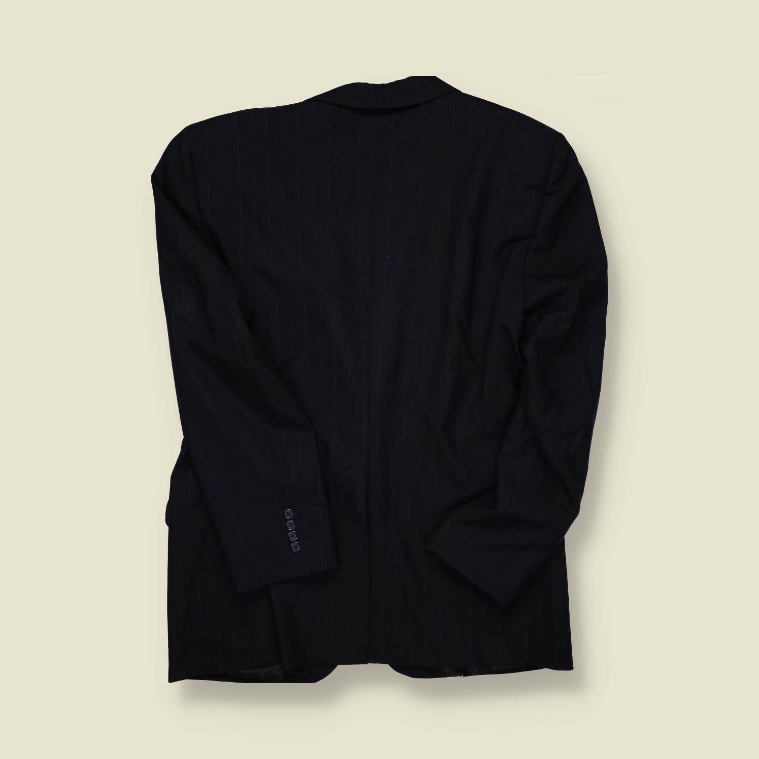 1990s | Burberry | Pinstripe Blazer – Black - M