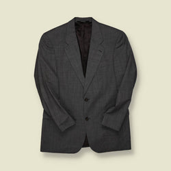 1990s | Yves Saint Laurent | Checked Blazer – Charcoal - S