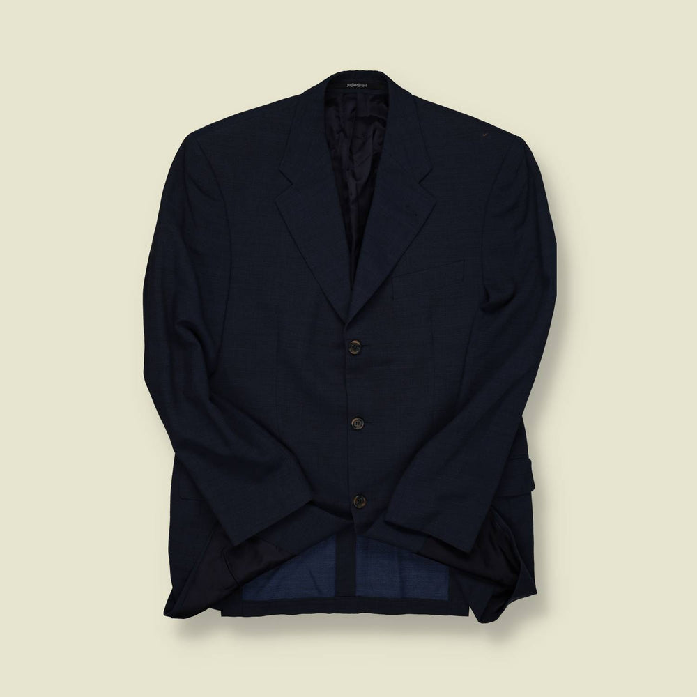 1990s | Yves Saint Laurent | Tailored Blazer – Navy - S