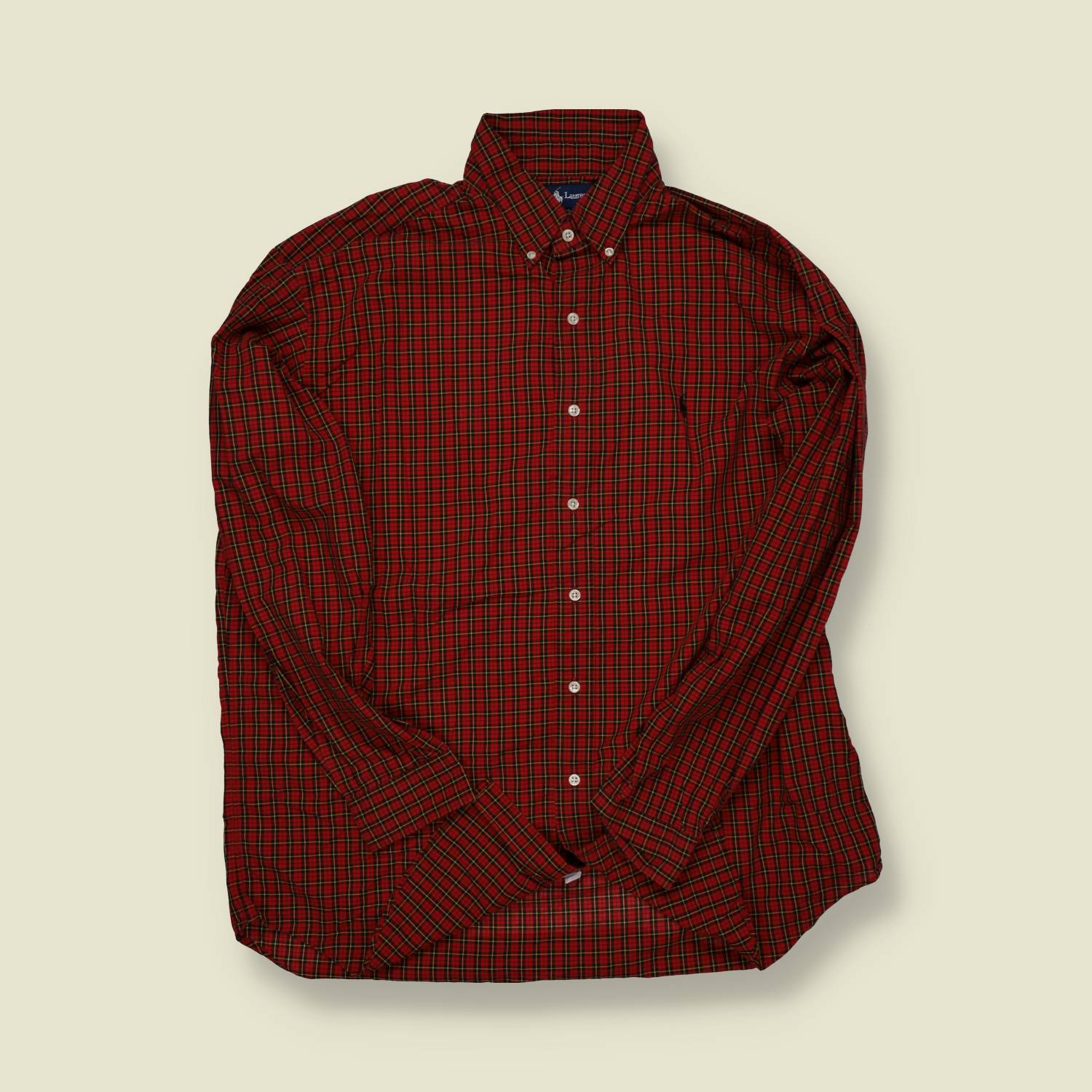 1990s | Ralph Lauren | Tartan Check Shirt – Red/Green - L/XL