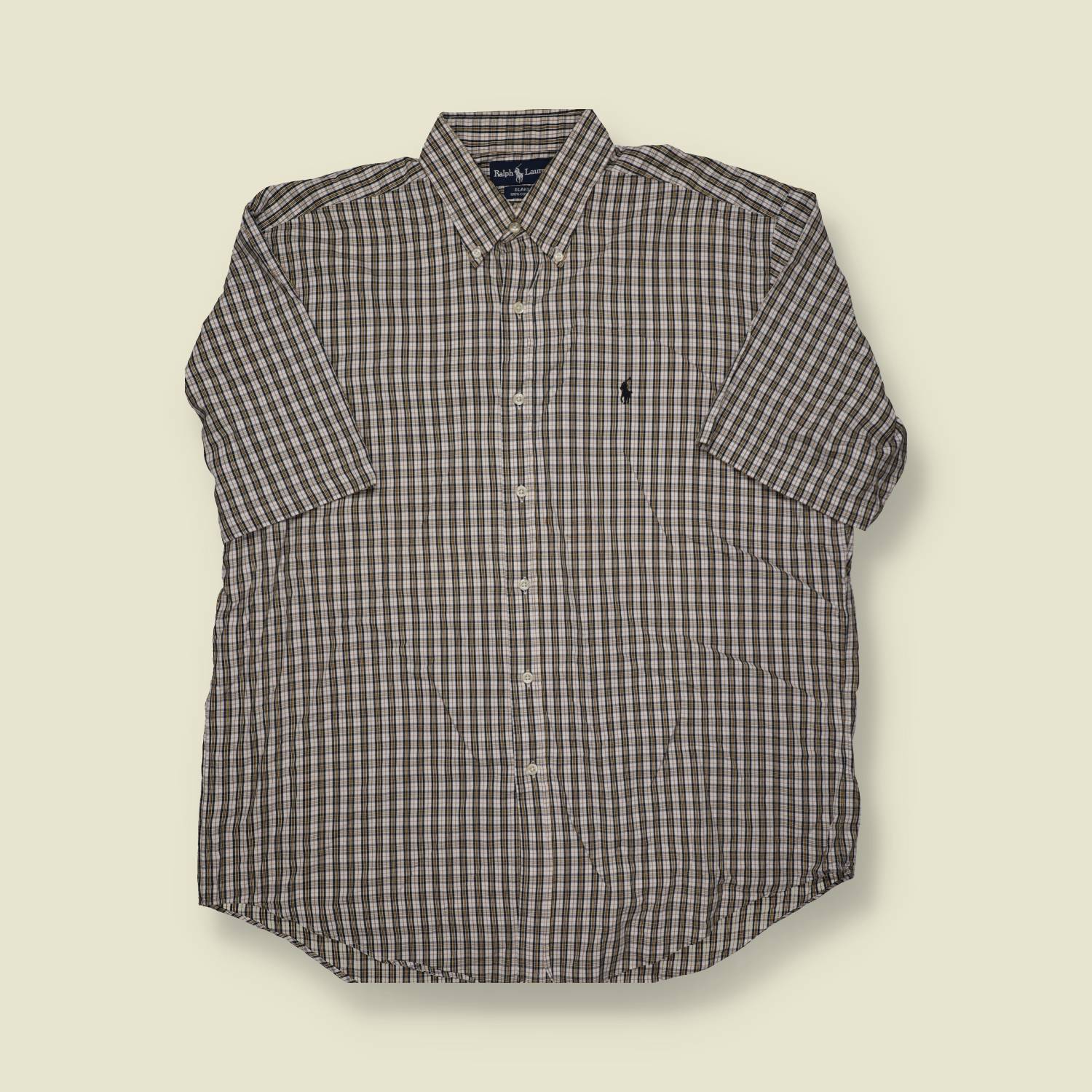 1990s | Ralph Lauren | Short-Sleeve Check Shirt – Brown/Olive - L/XL