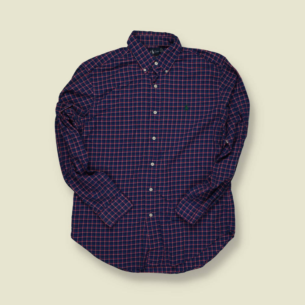 1990s | Ralph Lauren | Tartan Check Shirt – Navy/Red/Green - M