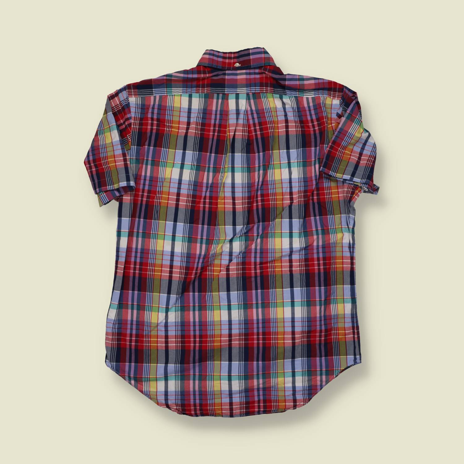 1990s | Ralph Lauren | Short-Sleeve Madras Shirt – Multi-Colour - S/M