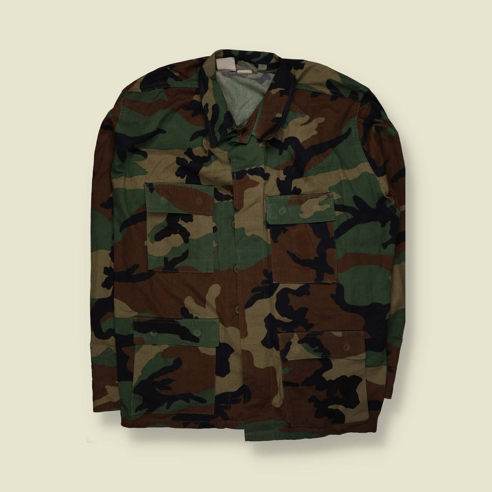 1990s | US Style Camo Shirt | Woodland Camouflage - XXXXXL
