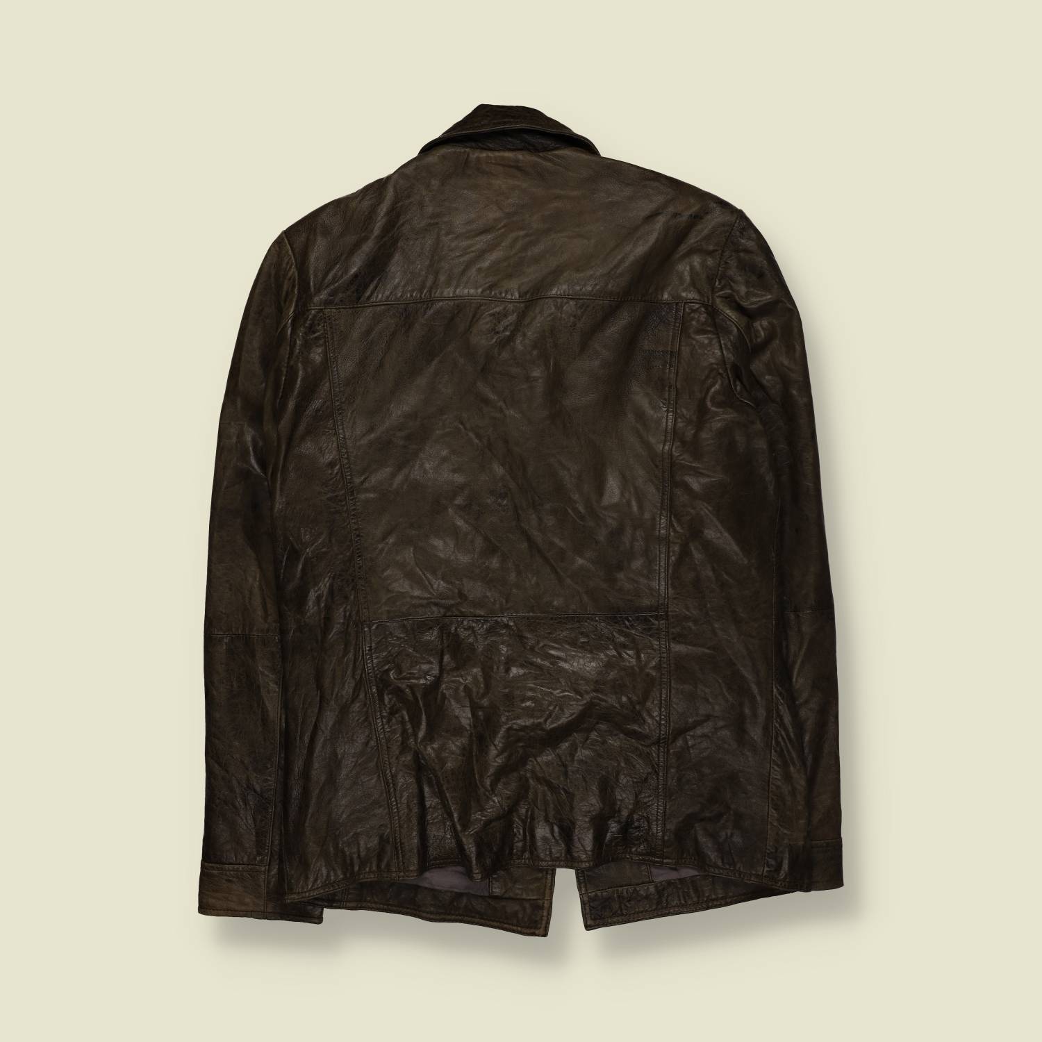 2000s | Genuine Leather | Leather Jacket | Dark Brown - S