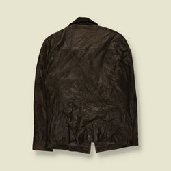 2000s | Genuine Leather | Leather Jacket | Dark Brown - S