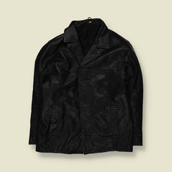 1990s | Silver Creek | Leather Jacket | Black - XL