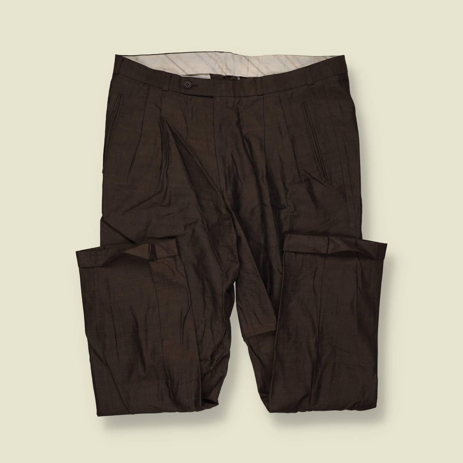 1980s | Two-Piece Suit | Dark Brown - L