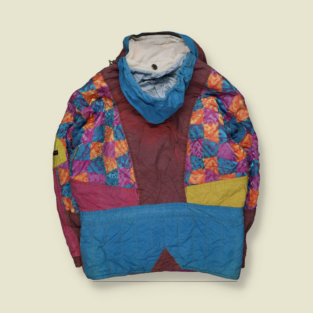 1990s | Asics | Ski Jacket | Multi Colour Abstract Print - XL