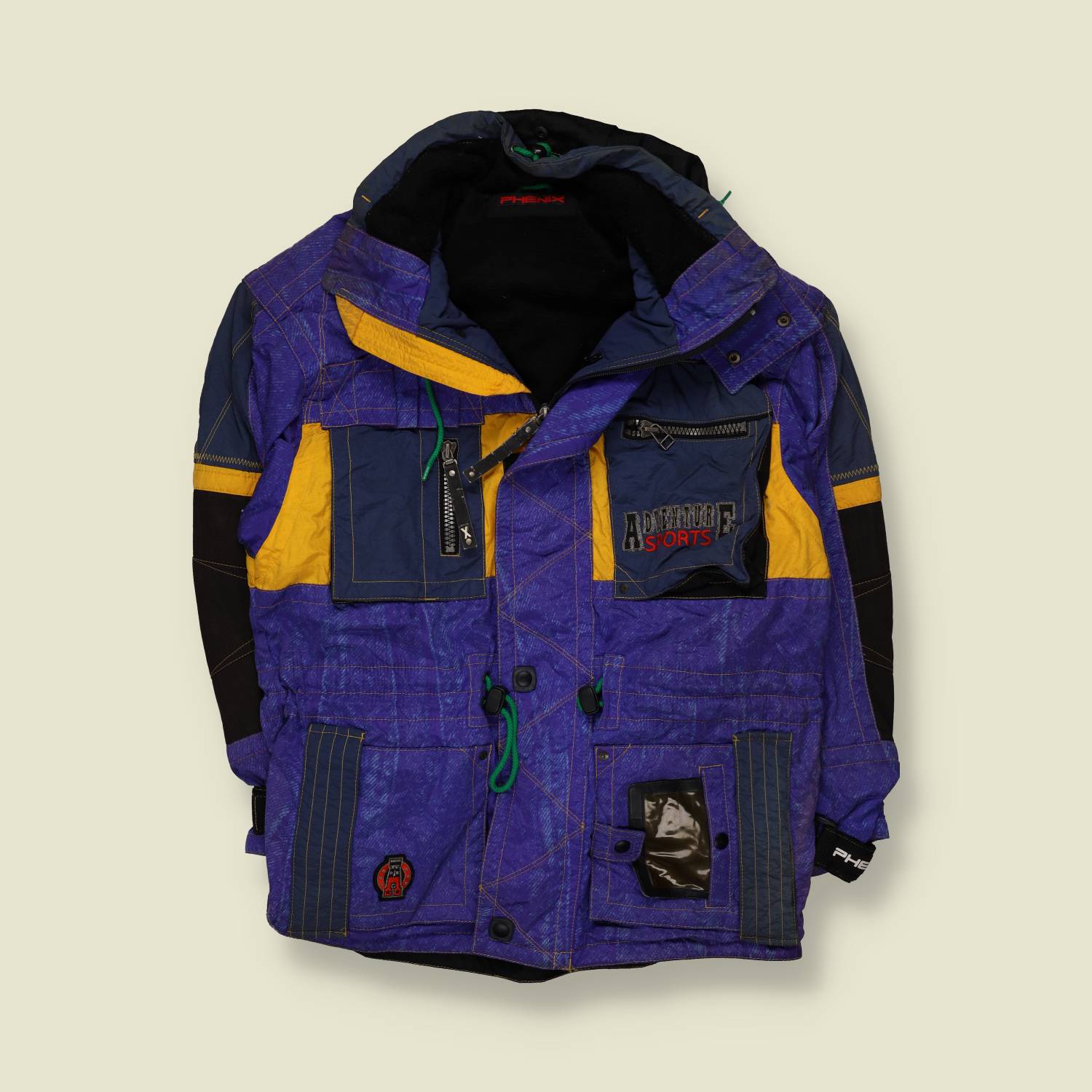 1990s | Phoenix | Ski Jacket | Purple, Navy & Yellow - L
