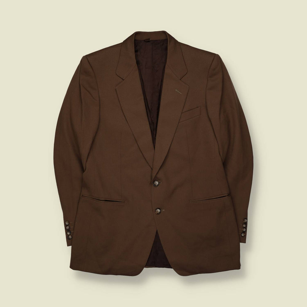 1970s–1980s | Tailored Blazer | Brown - L