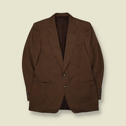 1970s–1980s | Tailored Blazer | Brown - L