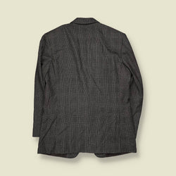 1980s | Canal Milano | Tailored Blazer | Grey Check | Made In Italy - M
