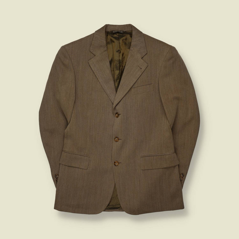 1980s | Norton & Wilar | Tailored Blazer | Brown | Made In Italy - S