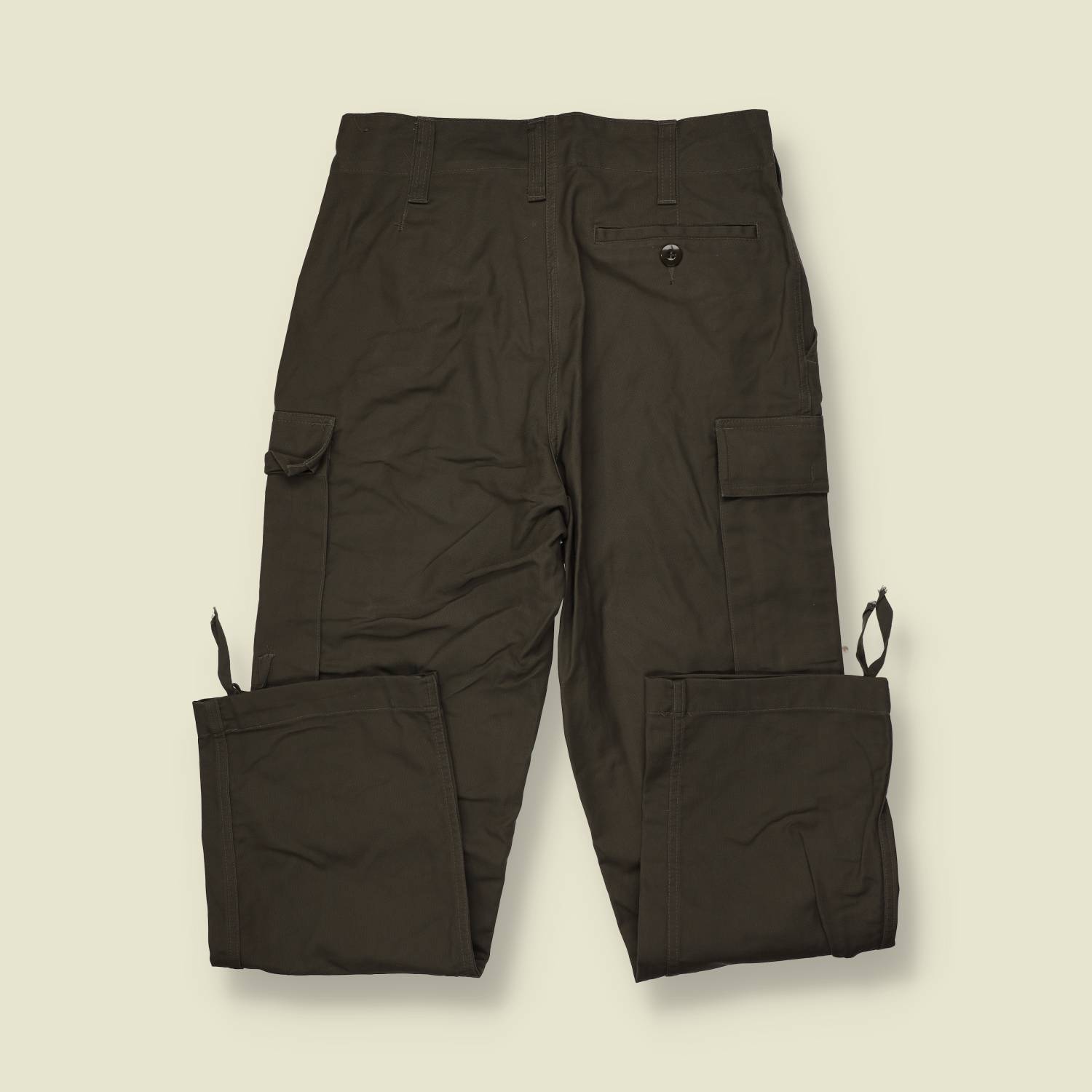 1980s | Military Cargo Trousers | Olive - w30
