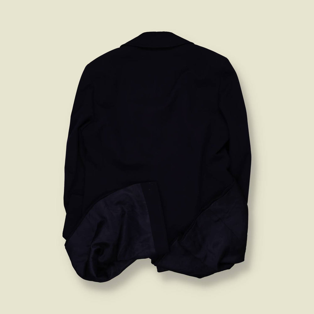 1970s | Virgin Wool Coat | Navy - S