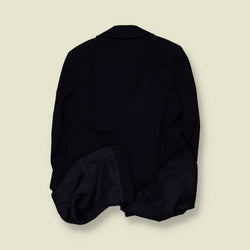 1970s | Virgin Wool Coat | Navy - S