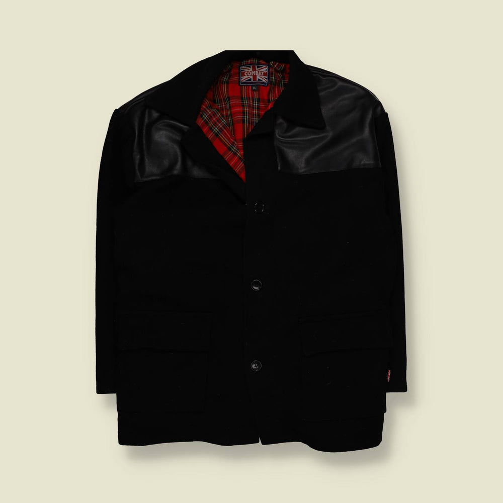 1990s | Combat | Donkey Jacket | Black | Made In England - XXXL