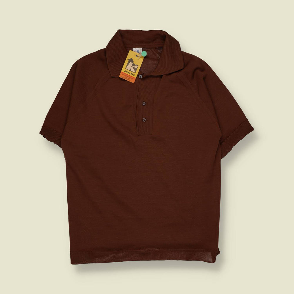 1970s | Polo | Deadstock Polo Top | Brown - S