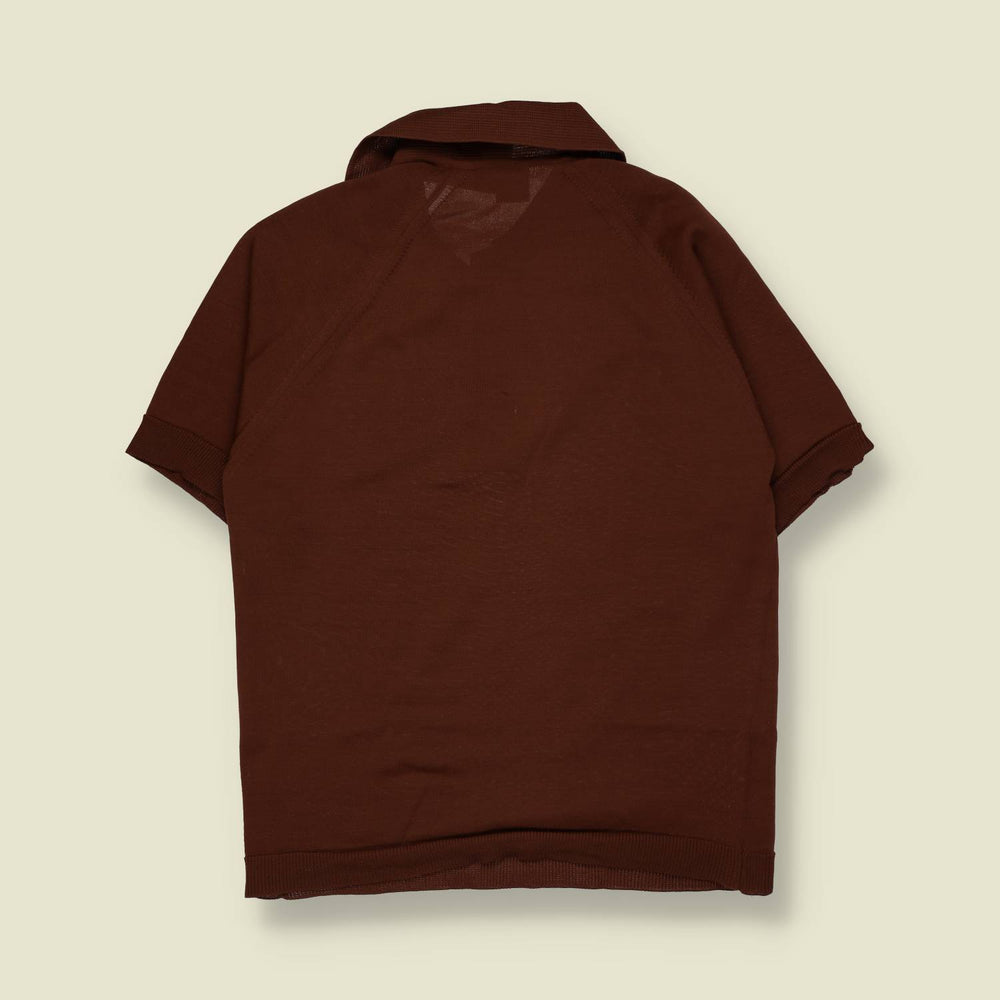 1970s | Polo | Deadstock Polo Top | Brown - S