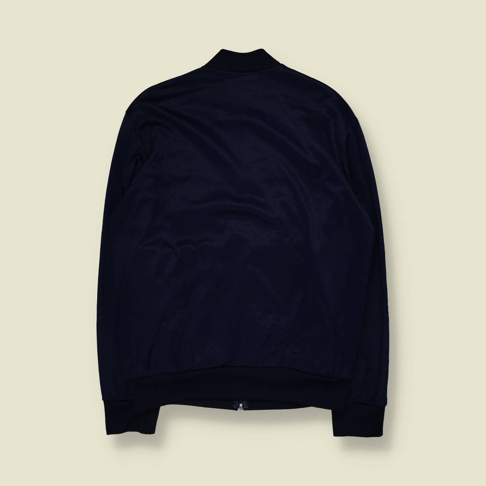 1970s–1980s | Le Coq Sportif | Zip-Up Track Jacket | Navy, Grey & White - L