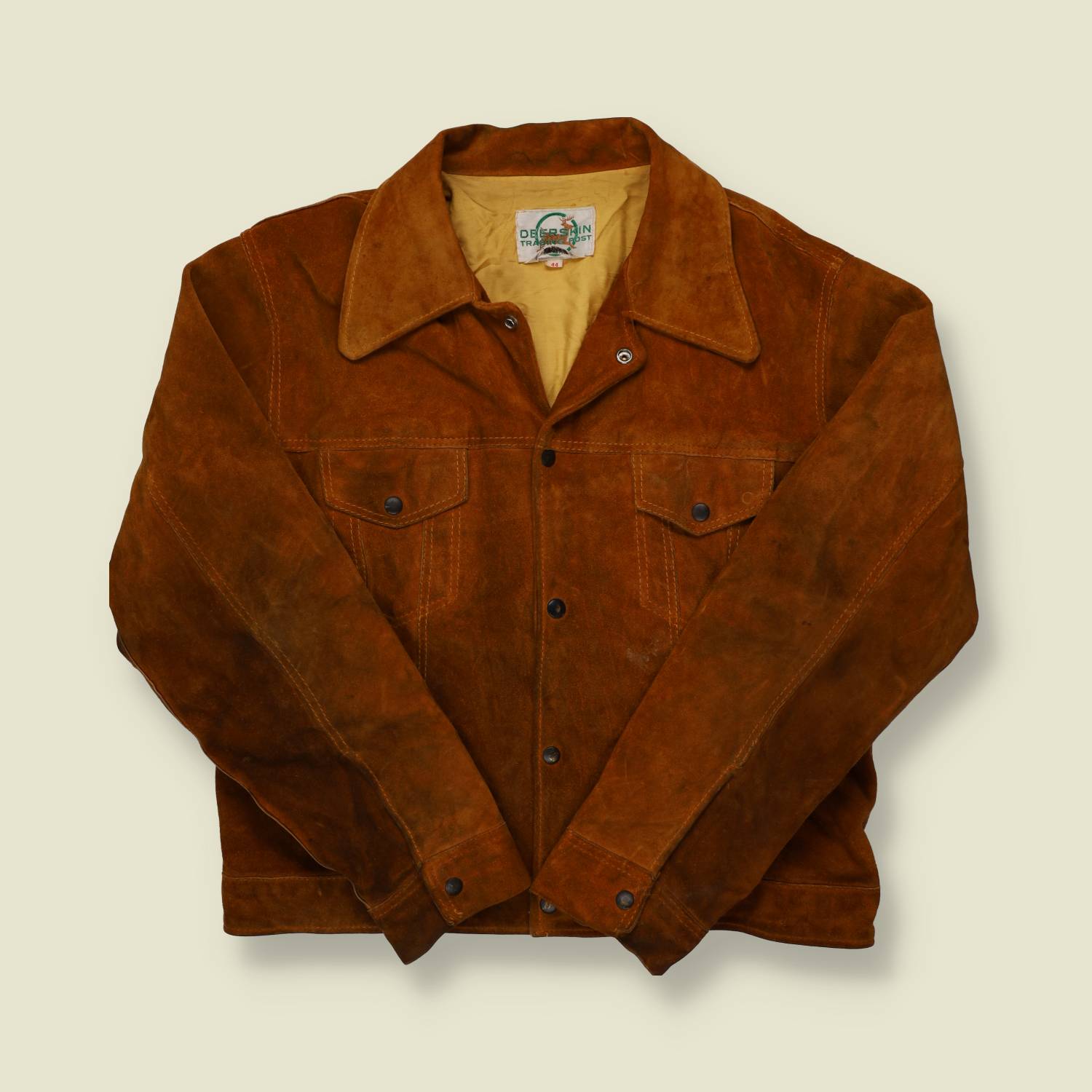 1970s Suede Leather Trucker Jacket - M/L