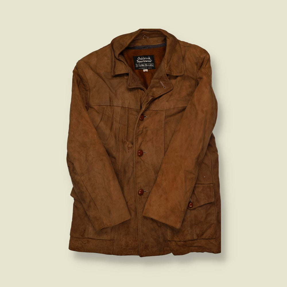 1970s Sears Lined Leather Coat - S