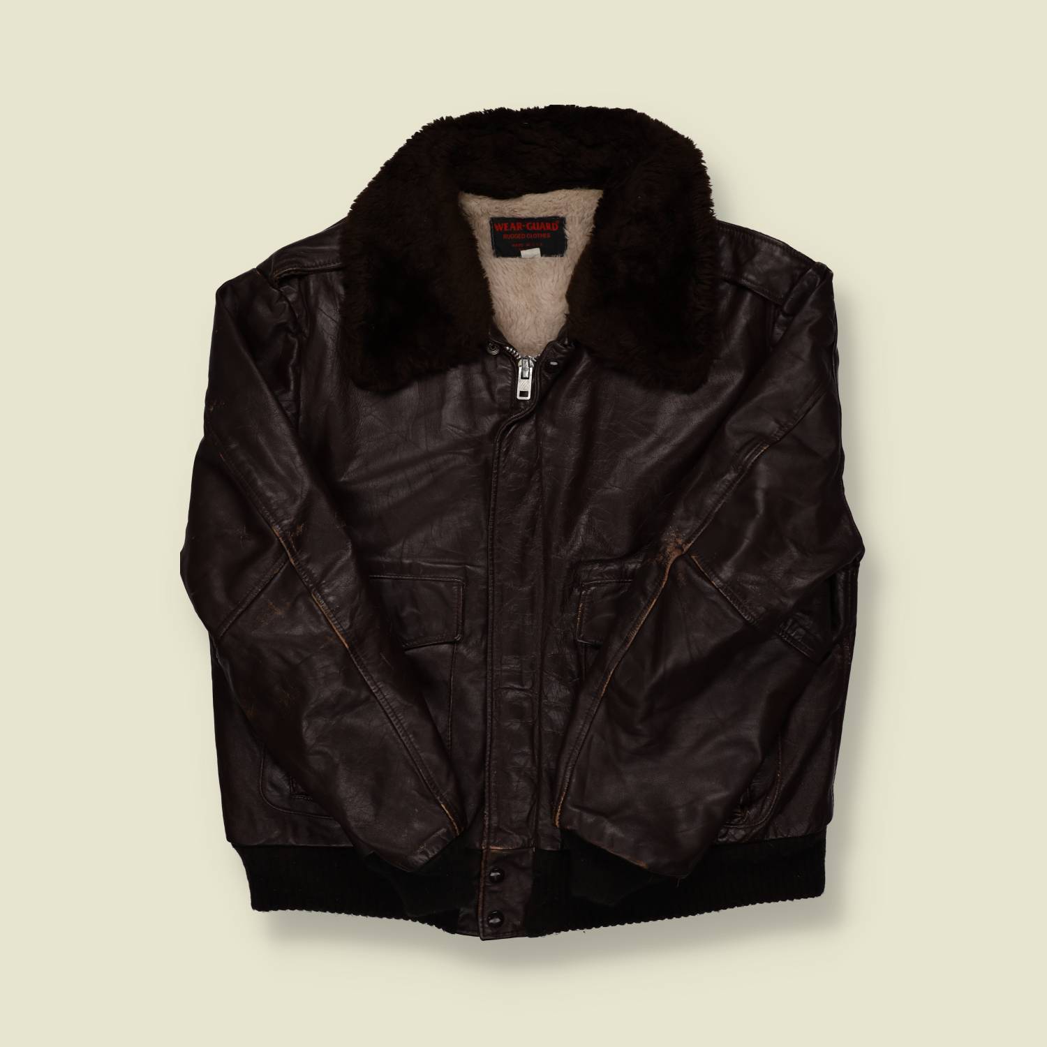 1970s Made in USA Leather Flight Jacket - XL