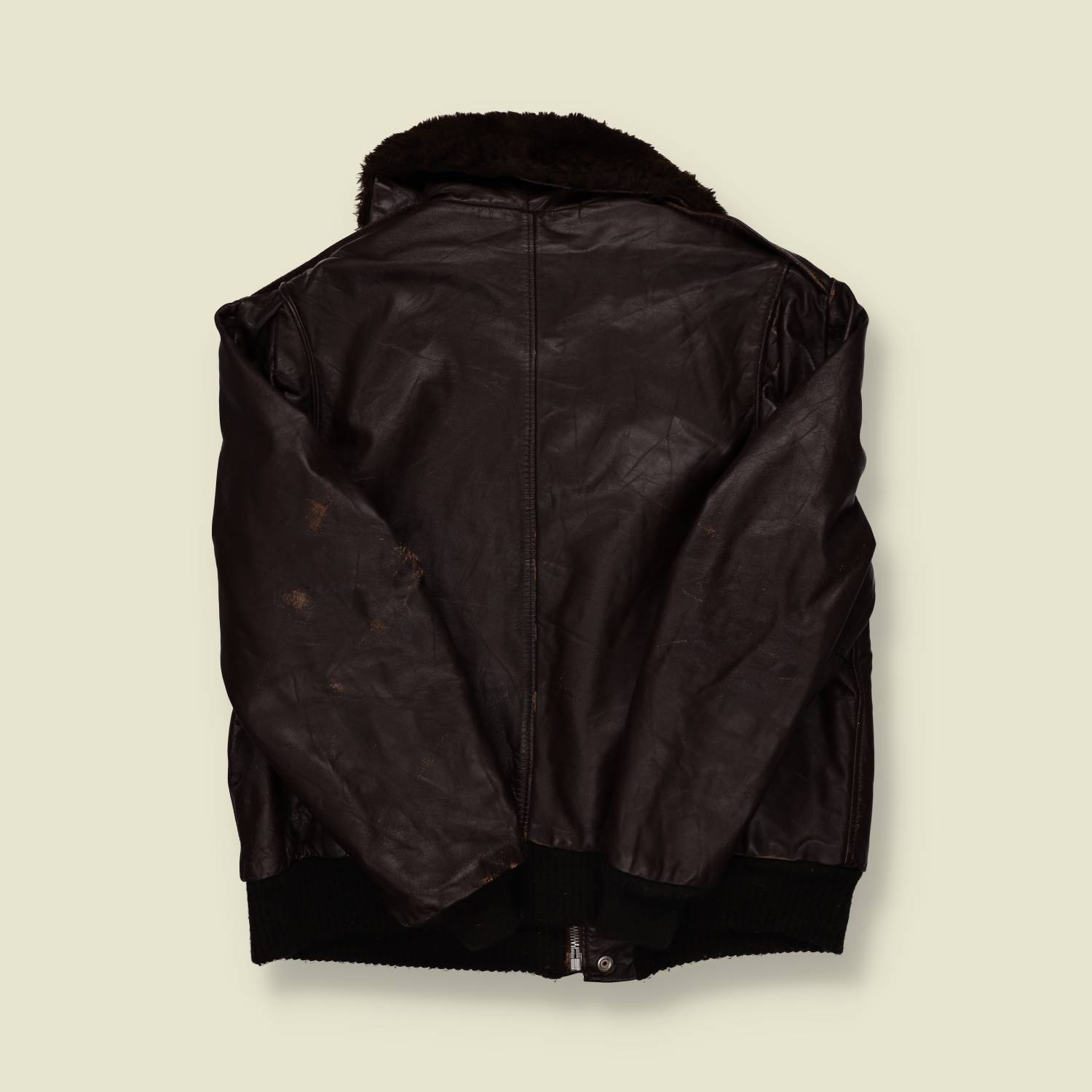 1970s Made in USA Leather Flight Jacket - XL