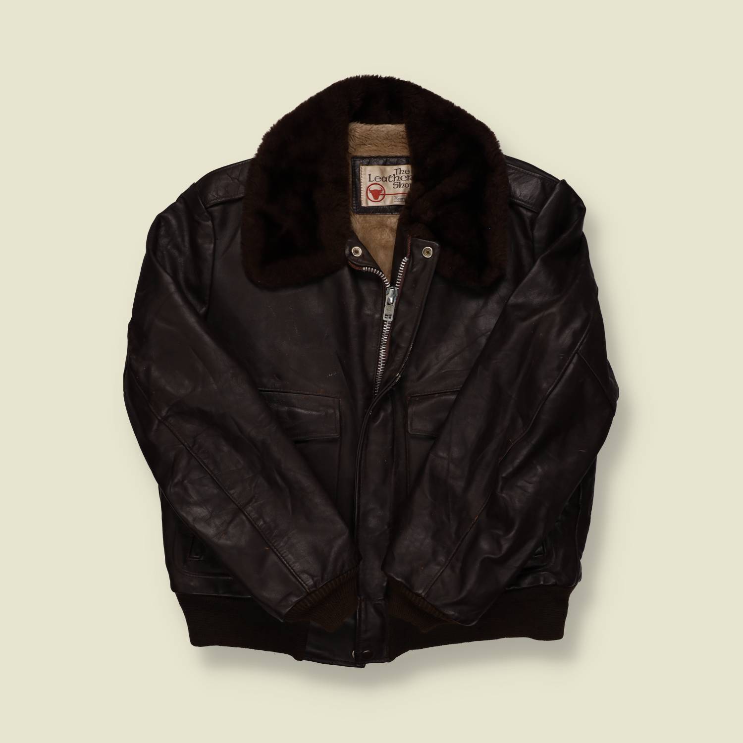 1970s Sears Leather Flight Jacket - XL