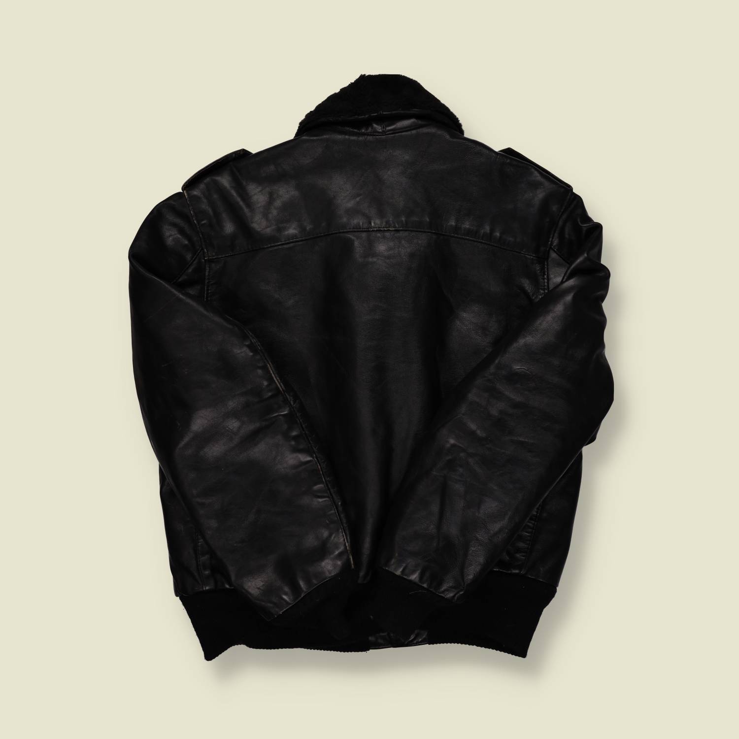 1970s Made in USA Leather Flight Jacket - L/XL