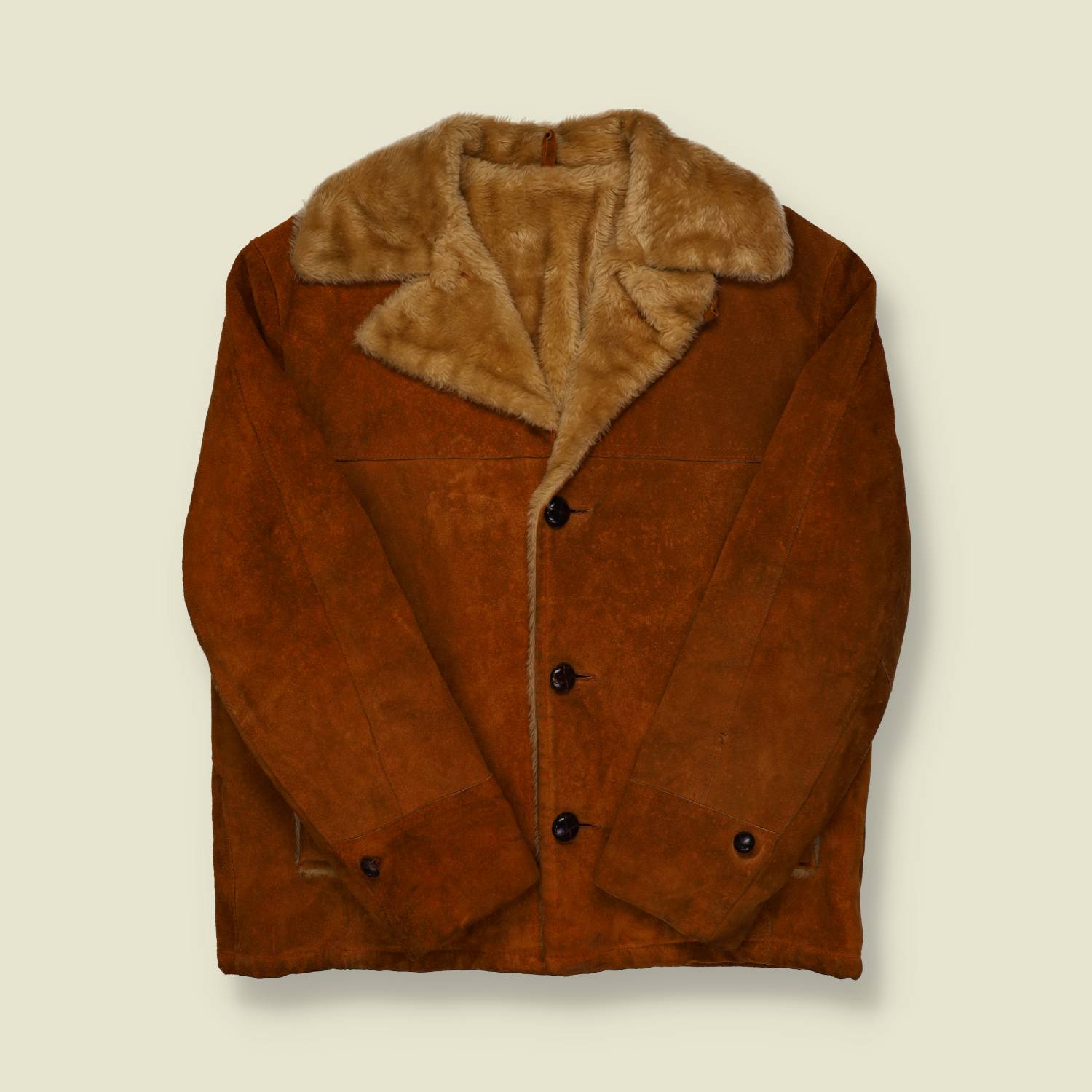 1960s Suede Leather Western Coat - L