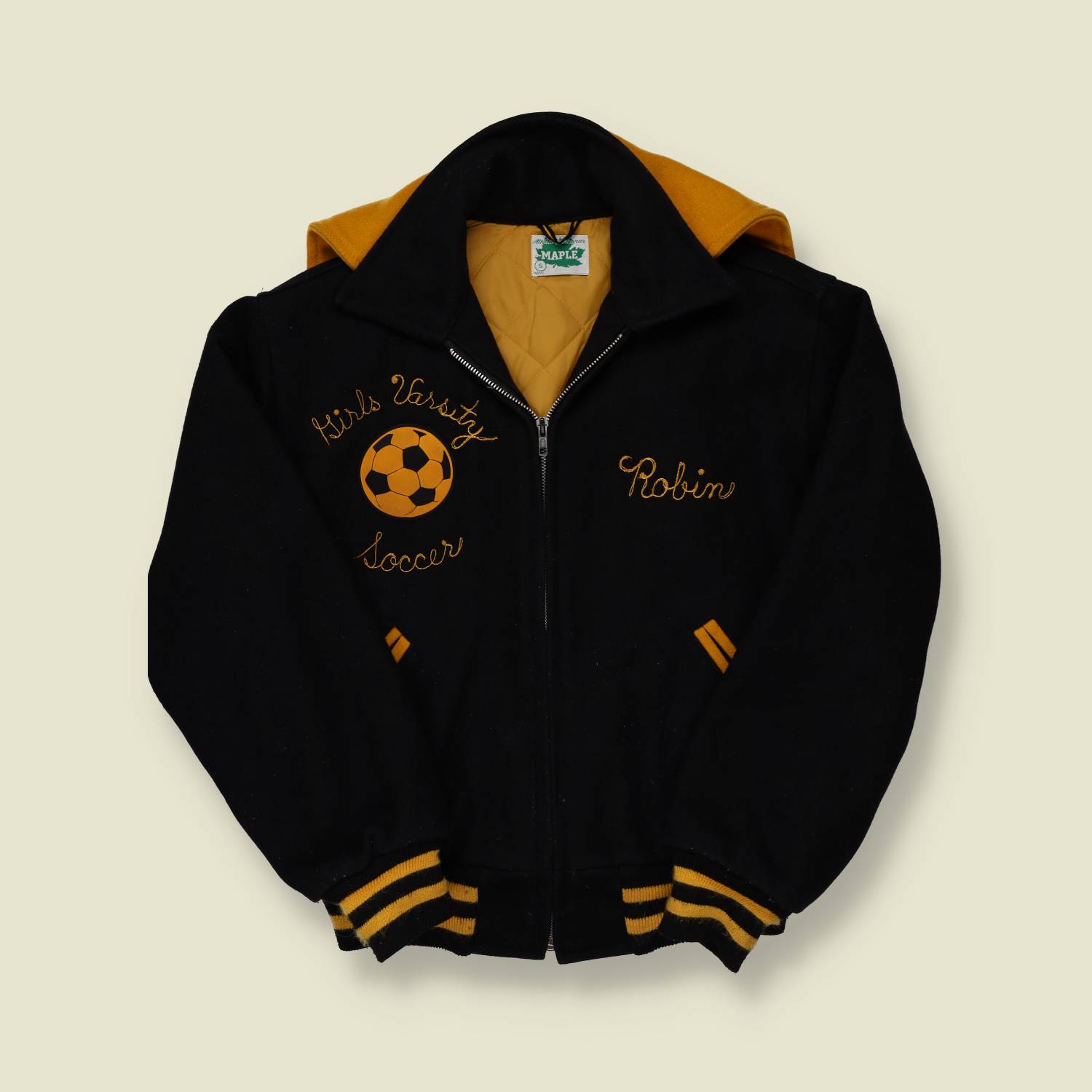 1960s Chain Stitch Varsity Jacket - S/M