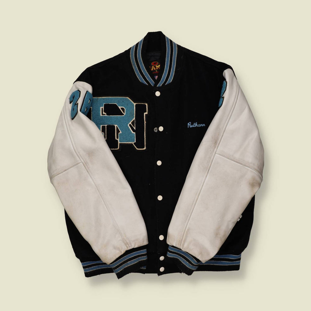 1990s Made in USA Varsity Jacket - L