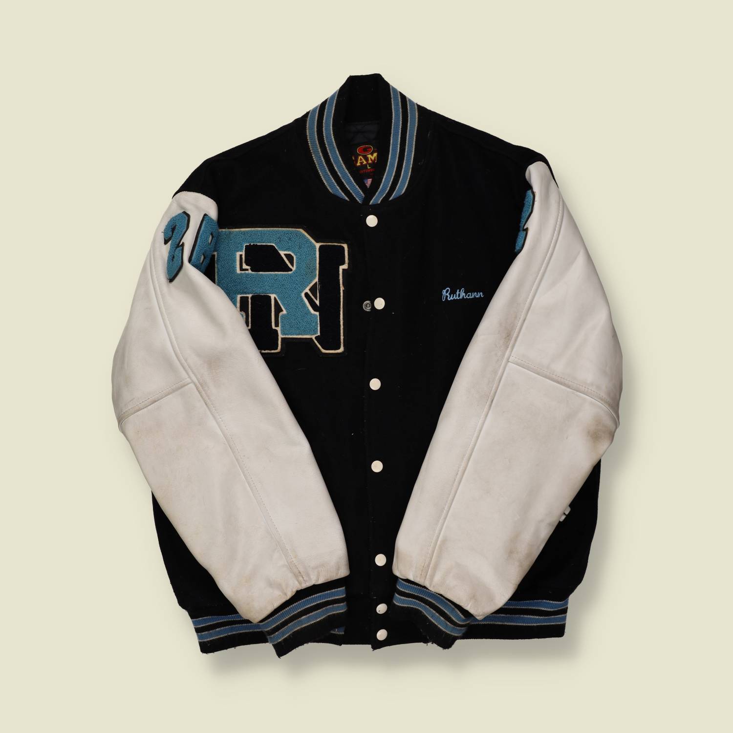 1990s Made in USA Varsity Jacket - L