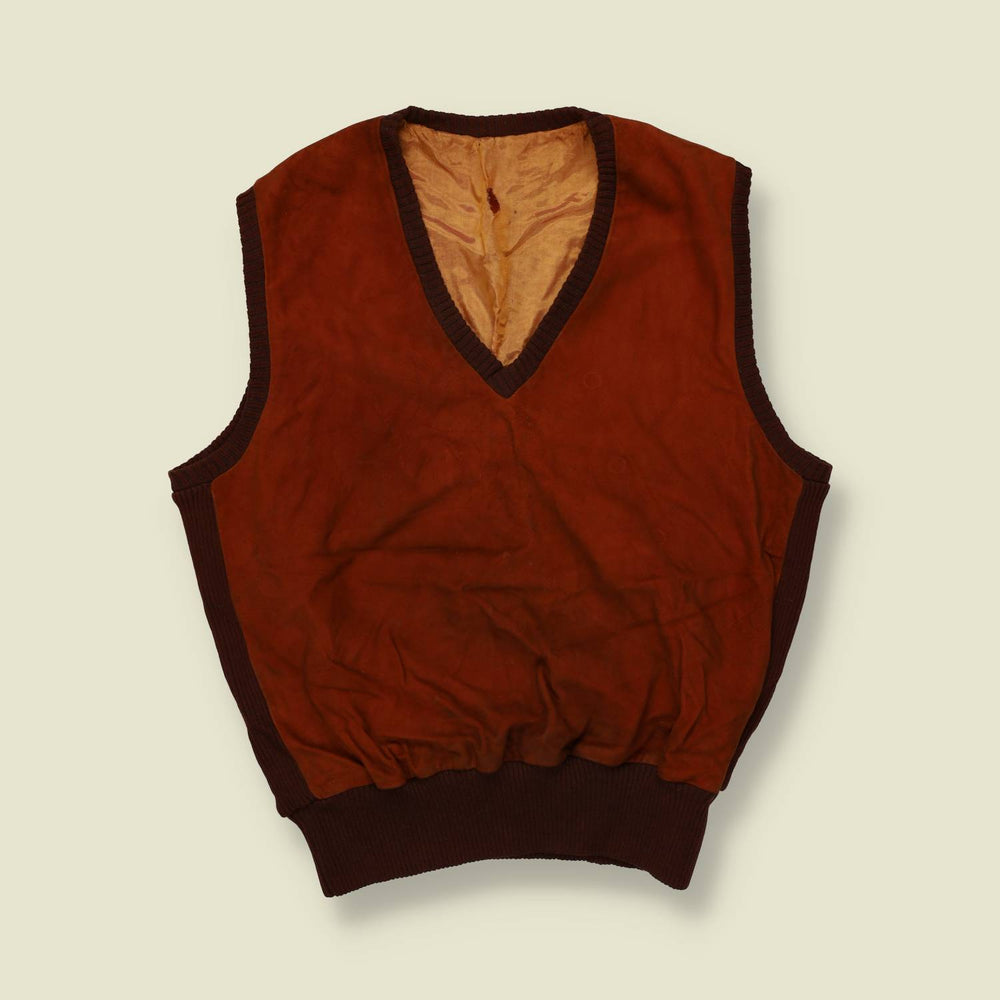 1940s/50s Leather Vest - S