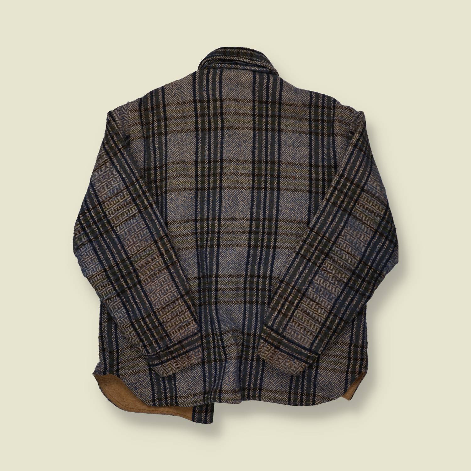 1970s Lined CPO Button Thick Wool Shirt - M