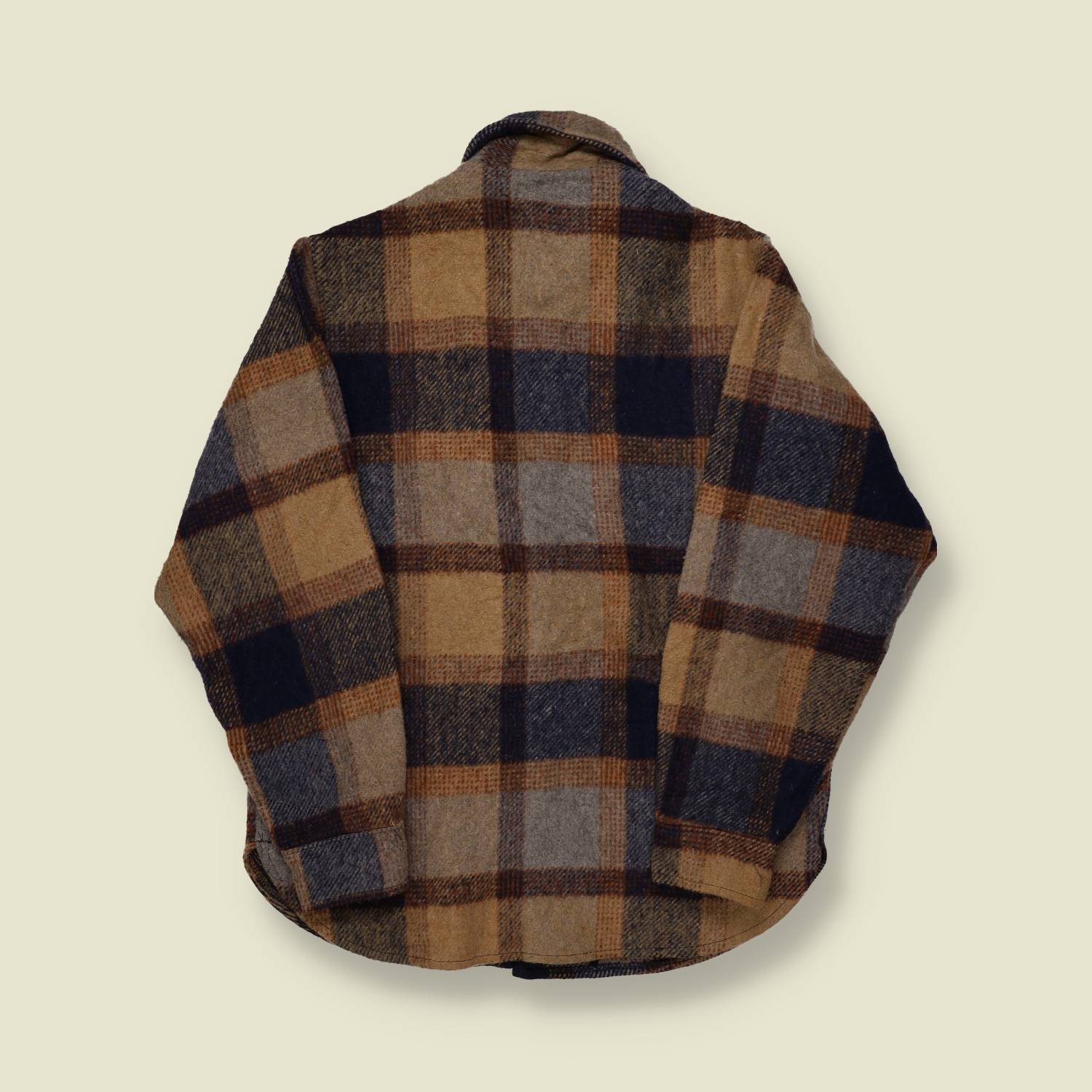 1970s CPO Button Thick Wool Shirt - XS
