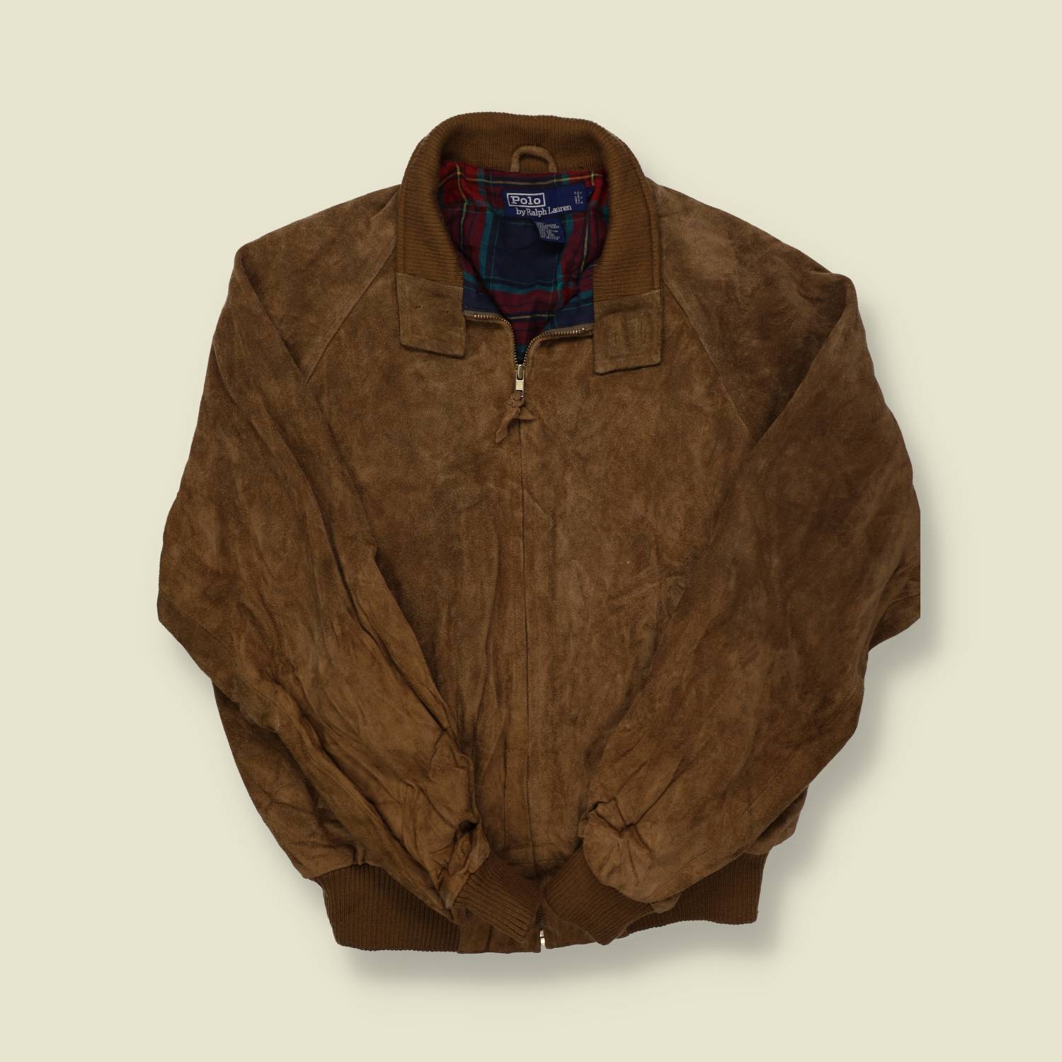 1990s Ralph Lauren Suede Leather Bomber Jacket - L