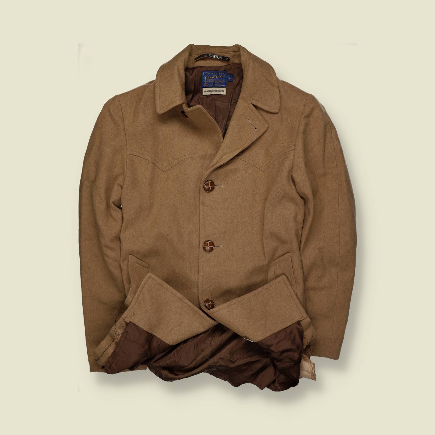 1970s–1980s | Pendleton | Western Wool Coat | Camel – S